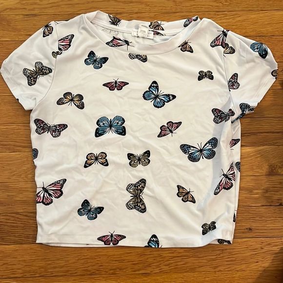 Girls size large butterfly top • 5/$25 - Picture 1 of 6